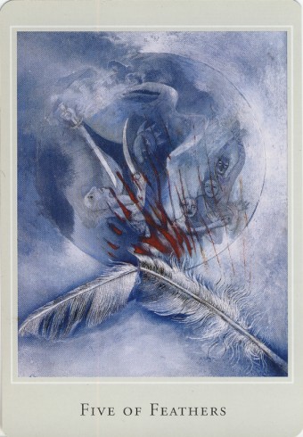 Margarethe Petersen Tarot Five of Feathers.jpg